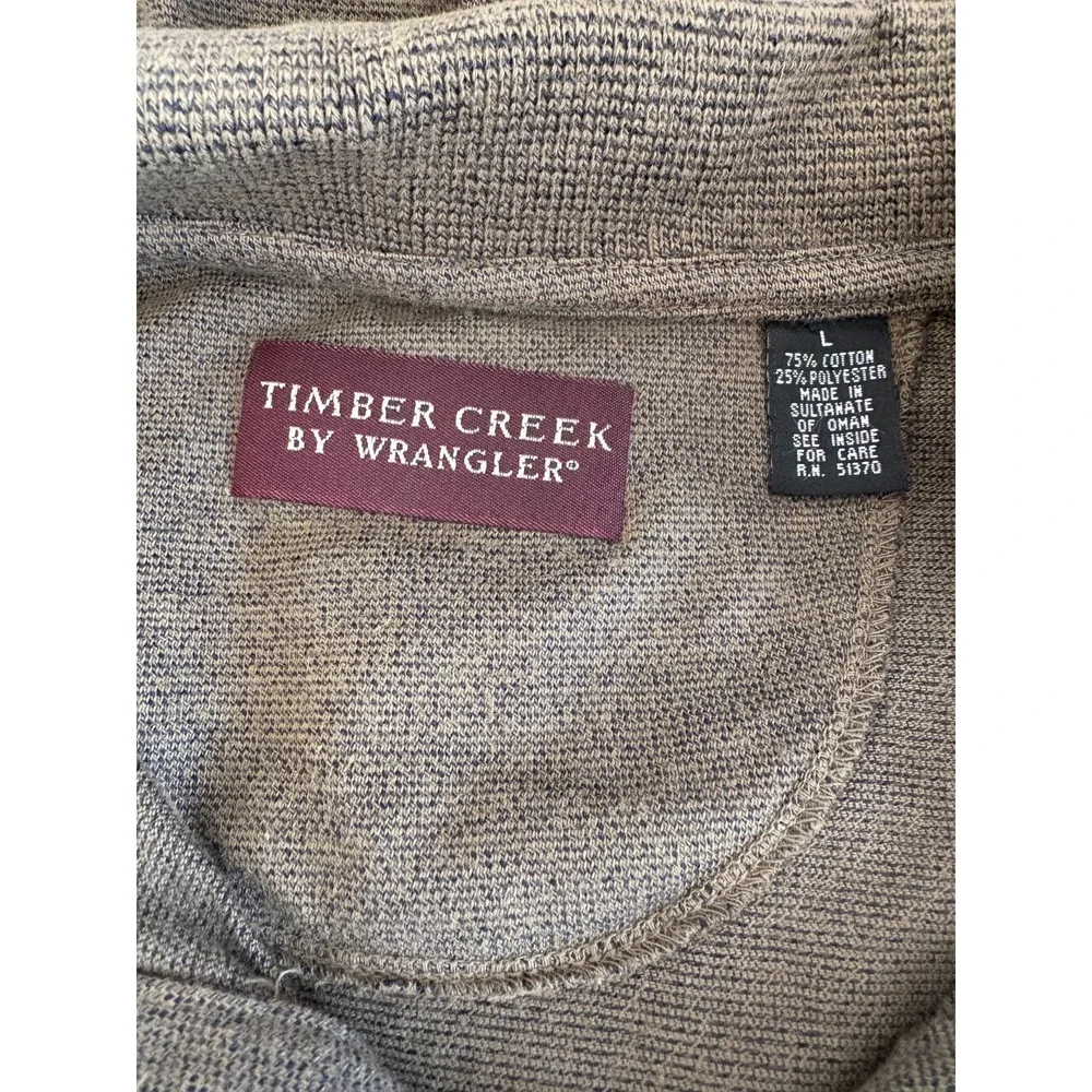 Men's‎ Timber Creek by Wrangler Polo Shirt, Brown & Black, Size Large